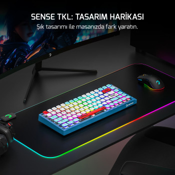GAMEPOWER SENSE TKL RGB RED SWITCH MEKANIK KLAVYE