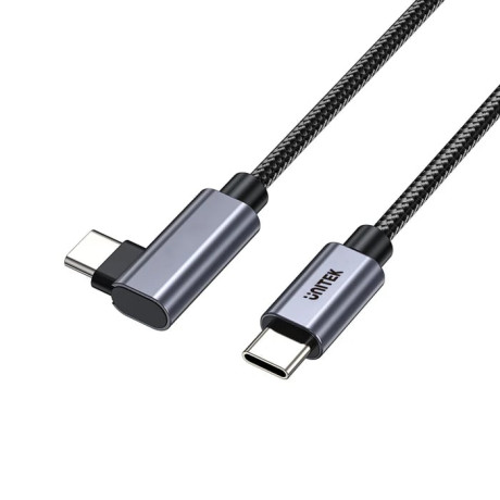 UNITEK TYPE-C HIZLI ŞARJ KABLOSU 90 DERECE 2 METRE 100W (C14123BK-2M)